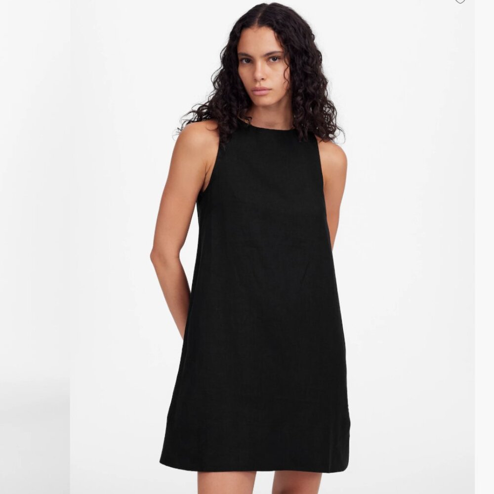 NWT Madewell XXS Mini Shift Dress in Linen - Picture 2 of 9